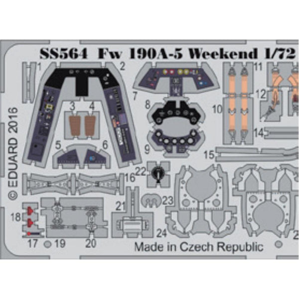 EDUARD Zoom set for 1/72 Fw 190A-5 Weekend