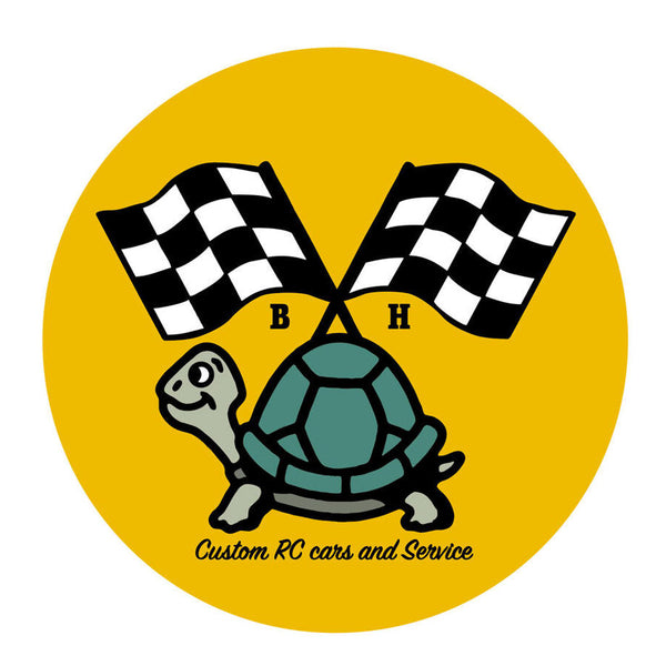 BLOCKHEAD MOTORS Turtle Checker Round Sticker