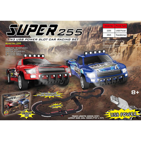 JOYSWAY Super 255 USB Power 1/43 Slot Car Racing Set