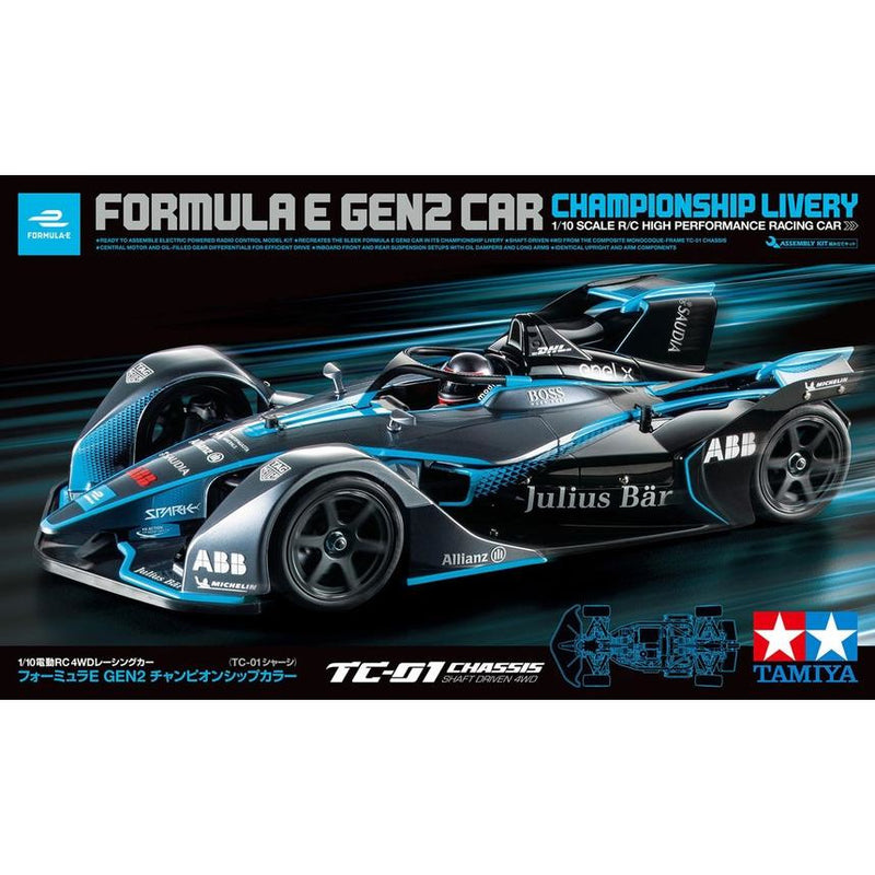 TAMIYA 1/10 Formula E Gen2 RC Car  Championship Livery (No ESC)