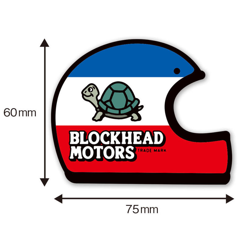 BLOCKHEAD MOTORS Helmet Sticker (On-Road/Tricolor)
