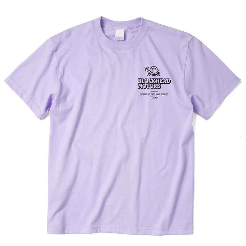 BLOCKHEAD MOTORS Standard T-Shirt/Light Purple Size XL