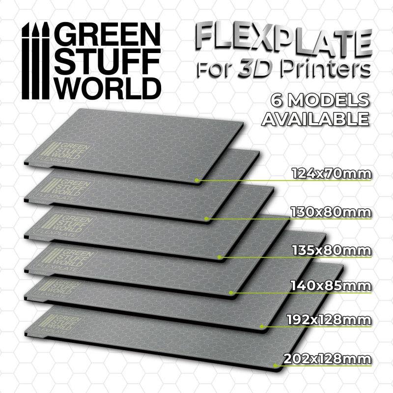 GREEN STUFF WORLD Flexplates For 3D Printers - 202x128mm