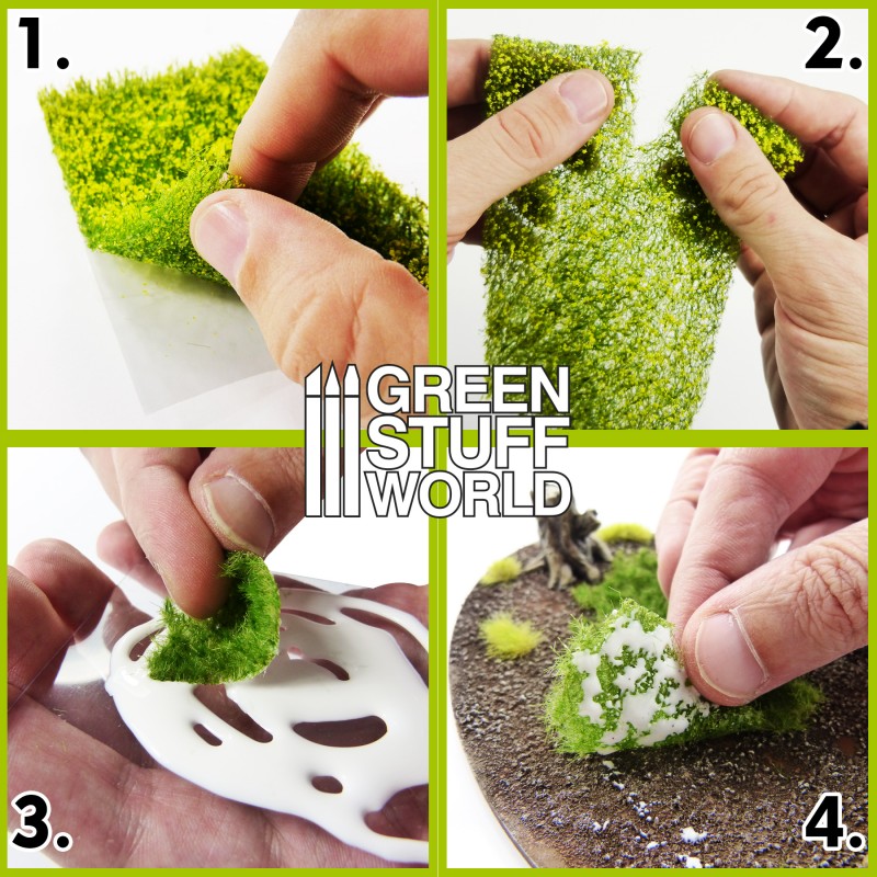 GREEN STUFF WORLD Grass Mat Cutouts - Ponderosa Green Meadow