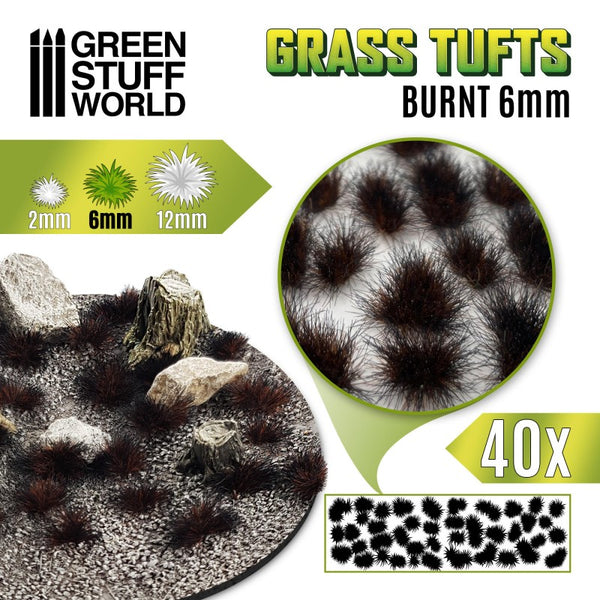 GREEN STUFF WORLD Grass Tufts 6mm Self-Adhesive - Burnt