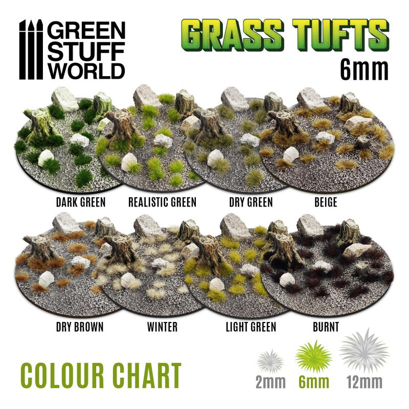 GREEN STUFF WORLD Grass Tufts 6mm Self-Adhesive - Light Green