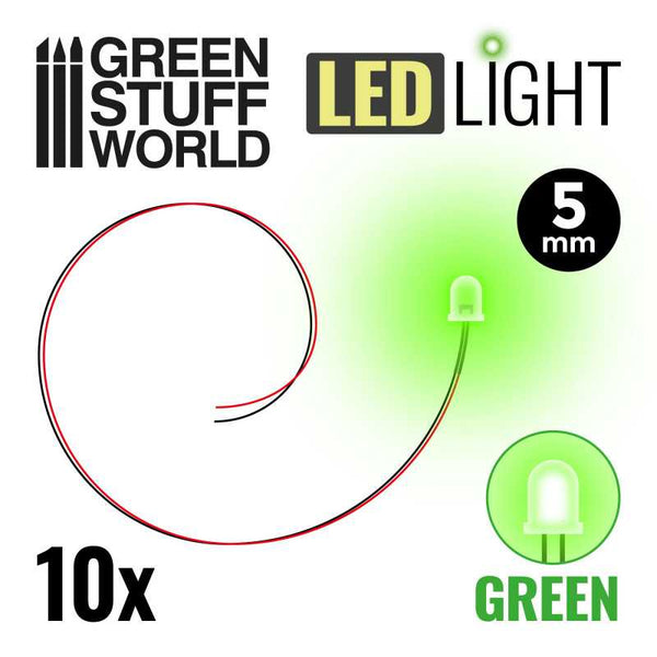 GREEN STUFF WORLD Green LED Lights - 5mm