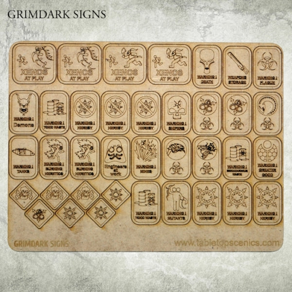 TABLETOP SCENICS Grimdark Signs