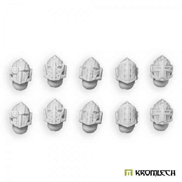 KROMLECH Imperial Crusaders Helmet Heads (10)