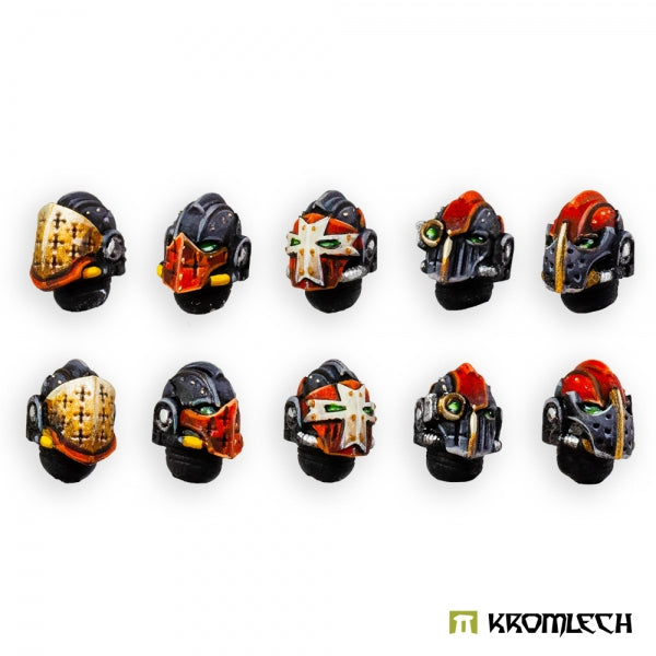 KROMLECH Imperial Crusaders Helmet Heads (10)