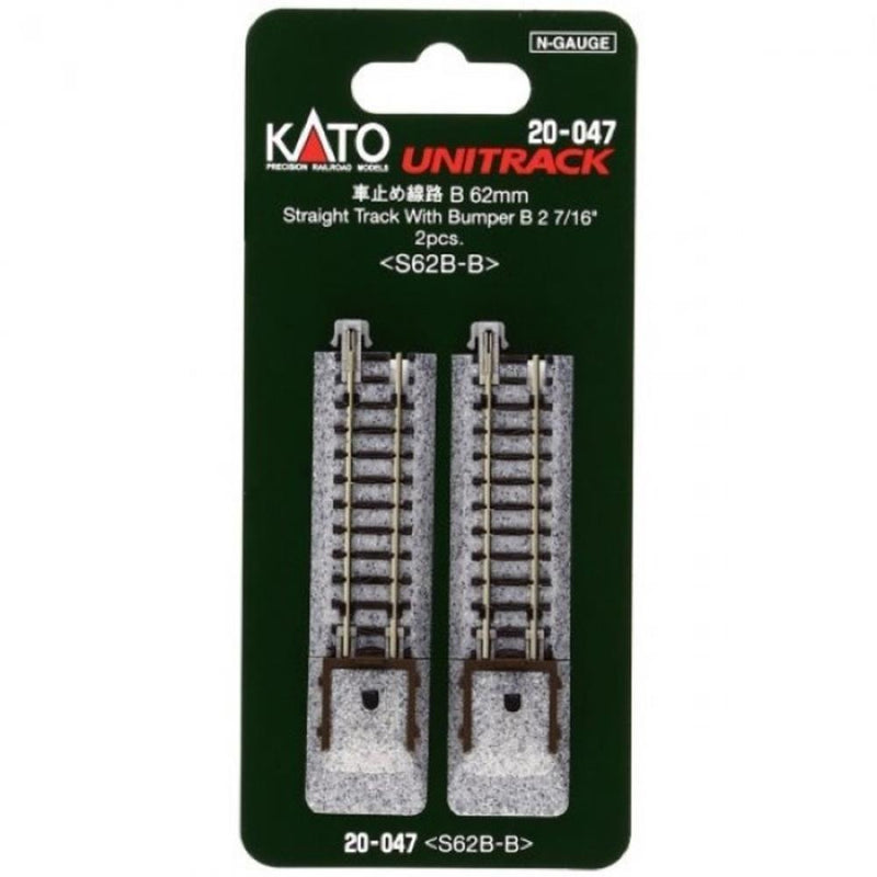 KATO N Unitrack Straight with Bumper 62mm Type B (2)