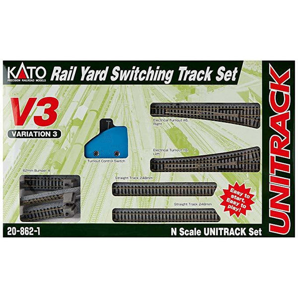 KATO N Unitrack Rail Yard Switching Track Set V3