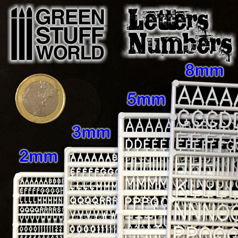 GREEN STUFF WORLD Letters and Numbers 2mm