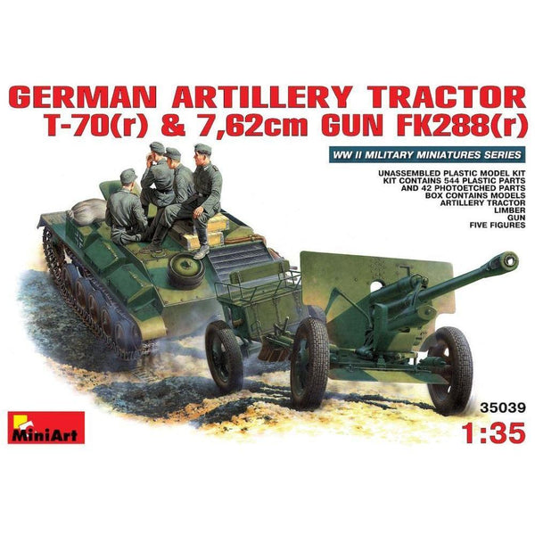 MINIART 1/35 German Artillery Tractor T-70 (r) & Gun w/Crew
