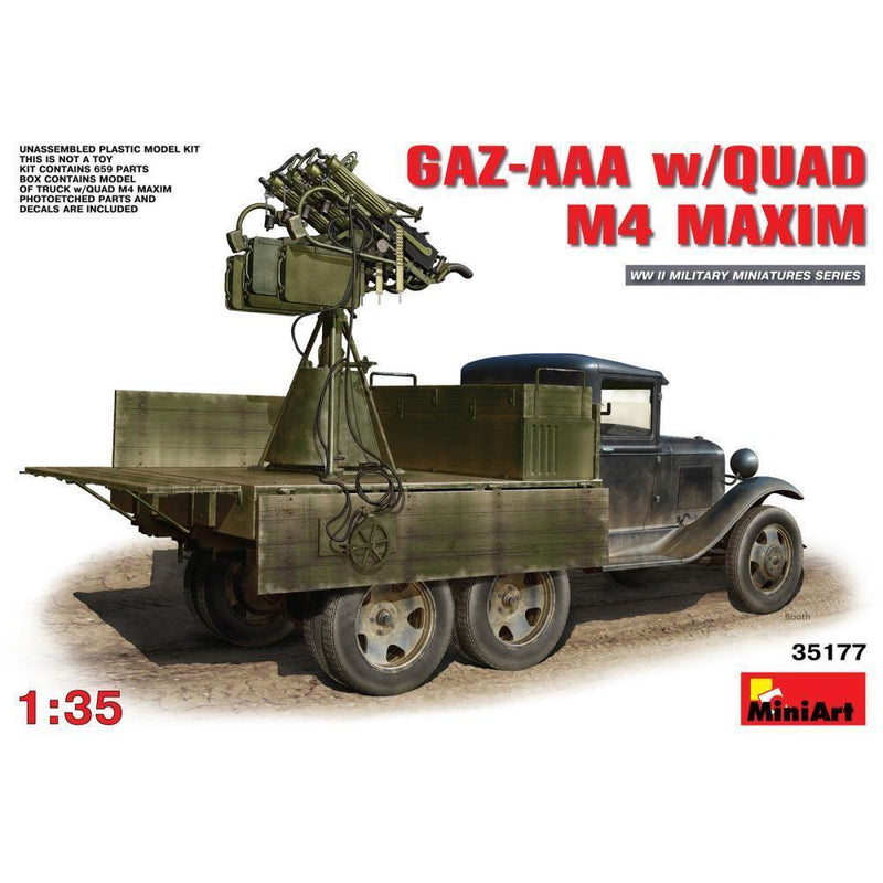MINIART 1/35 GAZ-AAA w/Quad M-4 Maxim