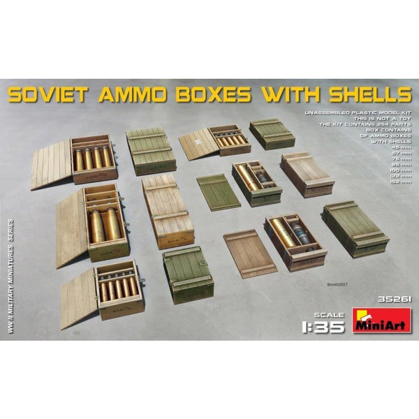 MINIART 1/35 Soviet Ammo Boxes with Shells