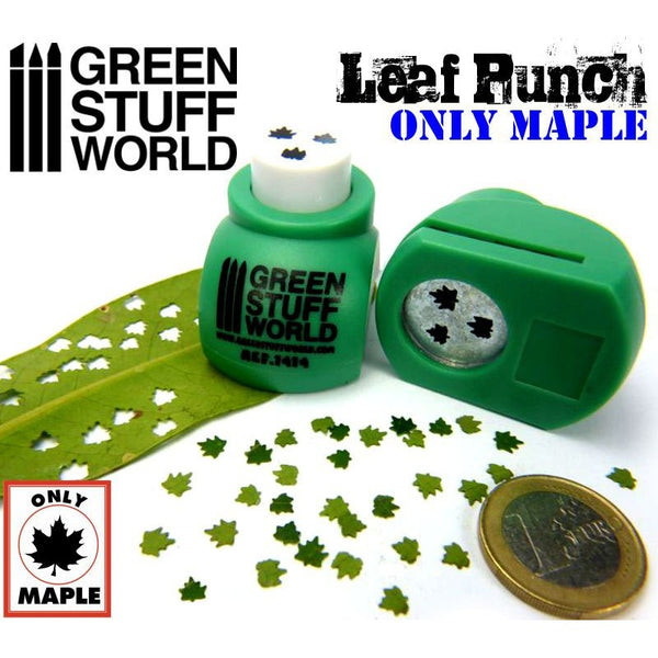 GREEN STUFF WORLD Miniature Leaf Punch - Medium Green
