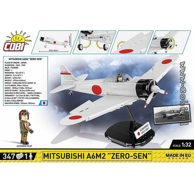 COBI WWII - Mitsubishi A6M2 Zero-Sen 347 pcs