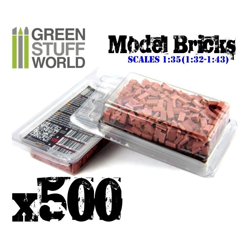 GREEN STUFF WORLD Model Bricks - Red x500