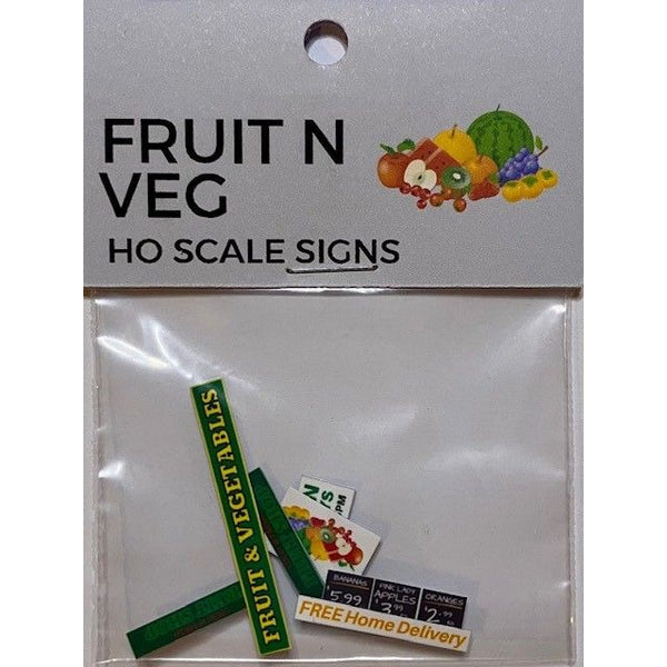 THE TRAIN GIRL Aussie Advertising "Fruit Shop" 6pk - HO Scale