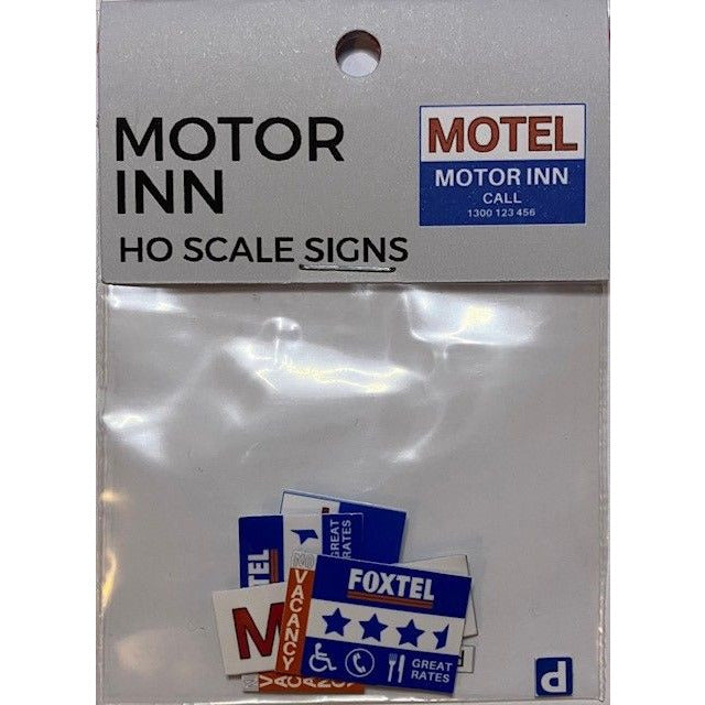 THE TRAIN GIRL Aussie Advertising "Motel" 6pk - HO Scale