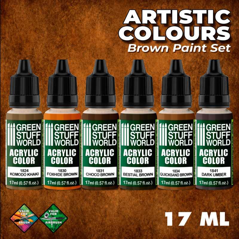 GREEN STUFF WORLD Paint Set - Brown