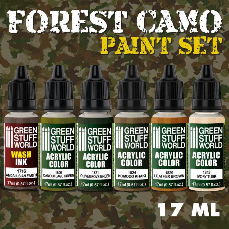 GREEN STUFF WORLD Paint Set Forest Camo