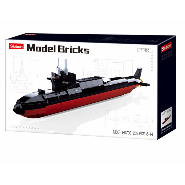 SLUBAN Model Bricks Submarine 1/450 Scale 269pcs