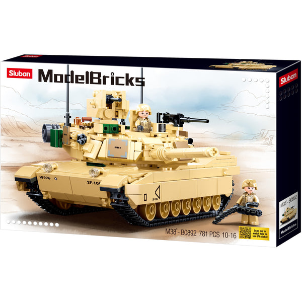 SLUBAN Model Bricks MB M1A2 V2 Abrams Main Battle Tank 781