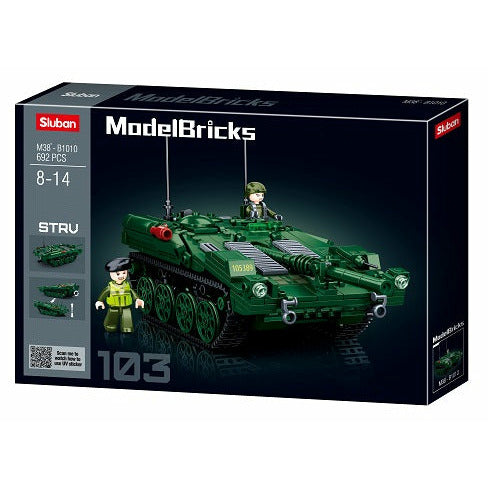 SLUBAN Model Bricks Tank STRV103 692pcs