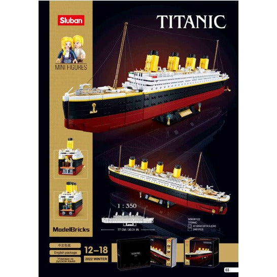 SLUBAN Model Bricks Titanic Big Scale 1/350 2401pcs