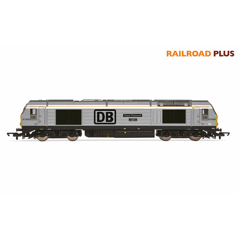 HORNBY OO Railroad Plus DB, Class 67, Bo-Bo, 67029 'Royal Diamond' - Era 10