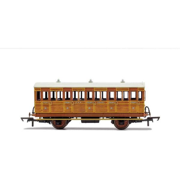 HORNBY GNR, 4 Wheel Coach, 3rd Class, Fitted Lights, 1505 - Era 2