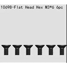 RIVER HOBBY Flat Head Hex M3x6 (6)