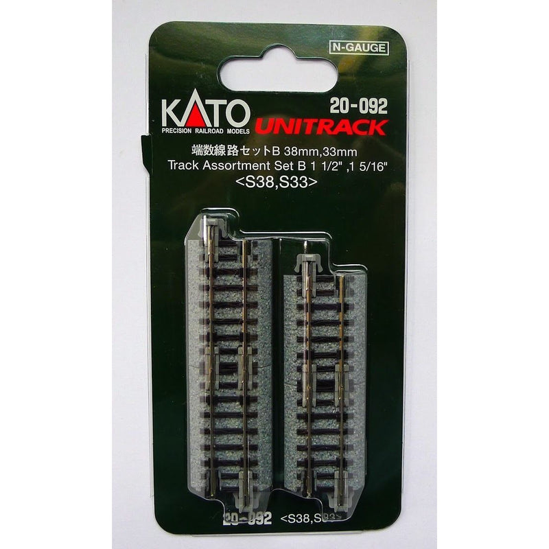 KATO N Unitrack Assorted Set B (4 x 33mm & 4 x 38mm)