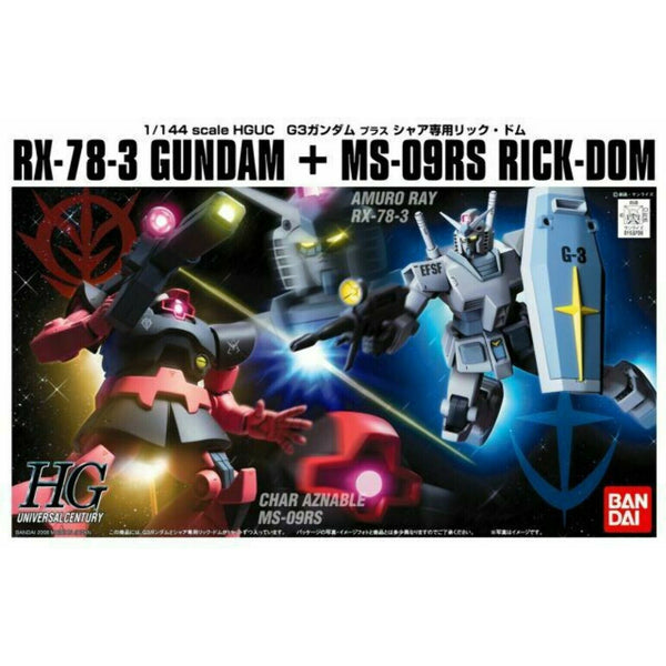 BANDAI 1/144 HGUC RX-78-3 Gundam +  Char's Rick-Dom Set