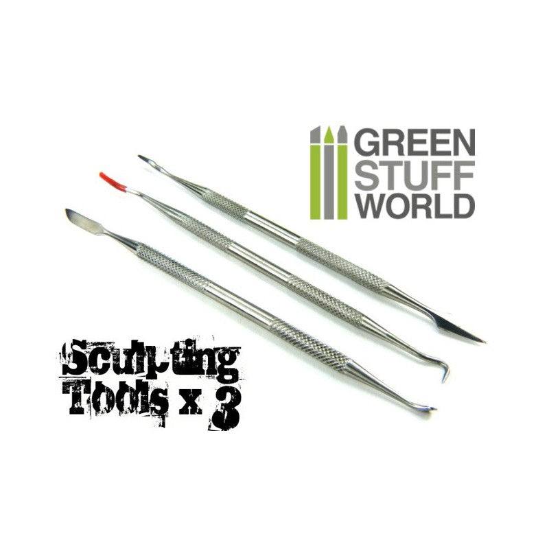 GREEN STUFF WORLD Sculpting Tools Set x 3
