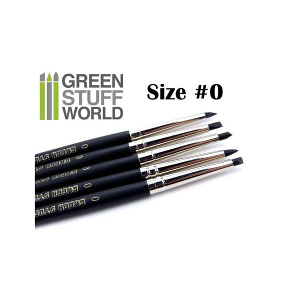 GREEN STUFF WORLD Colour Shapers Brushes Size 0 - Black Fir