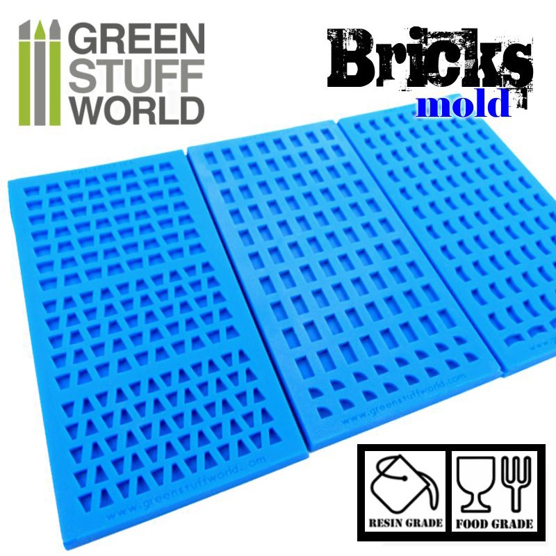 GREEN STUFF WORLD Bricks Texture Silicone mold
