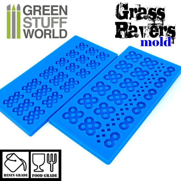 GREEN STUFF WORLD Silicone Molds - Grass Paver