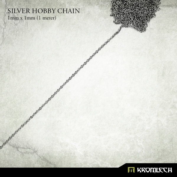 KROMLECH Silver Hobby Chain 1mm x 1mm (1 Metre)