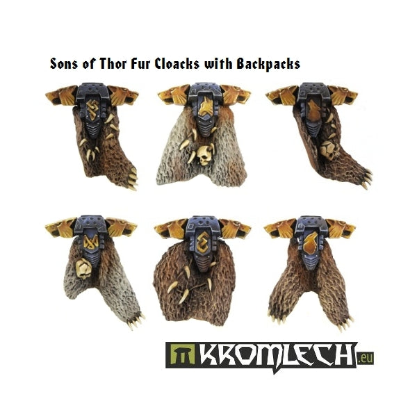 KROMLECH Sons of Thor Fur Cloaks with Backpacks (6)
