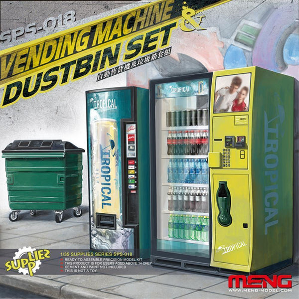MENG 1/35 Vending Machine & Dumpster