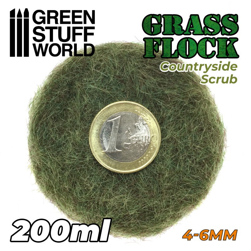 GREEN STUFF WORLD Flock 4-6mm 200ml - Countryside Scrub