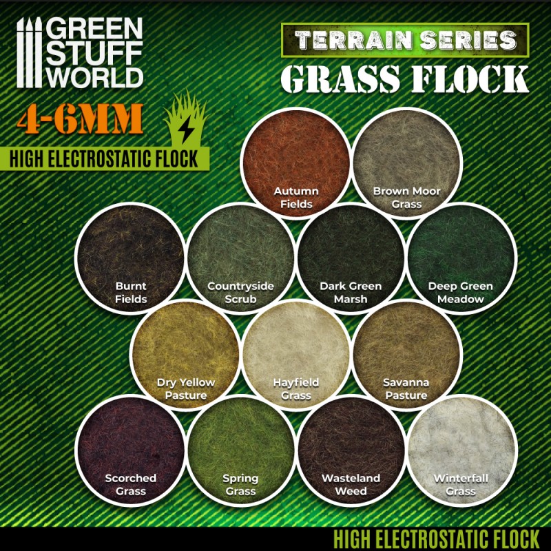 GREEN STUFF WORLD Flock 4-6mm 200ml - Dark Green Marsh
