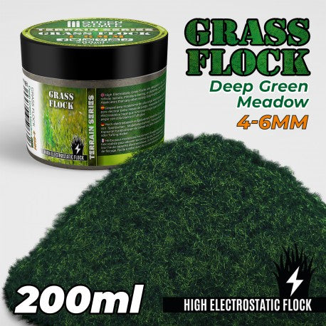 GREEN STUFF WORLD Flock 4-6mm 200ml - Deep Green Meadow