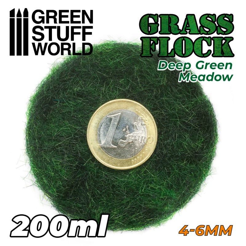 GREEN STUFF WORLD Flock 4-6mm 200ml - Deep Green Meadow