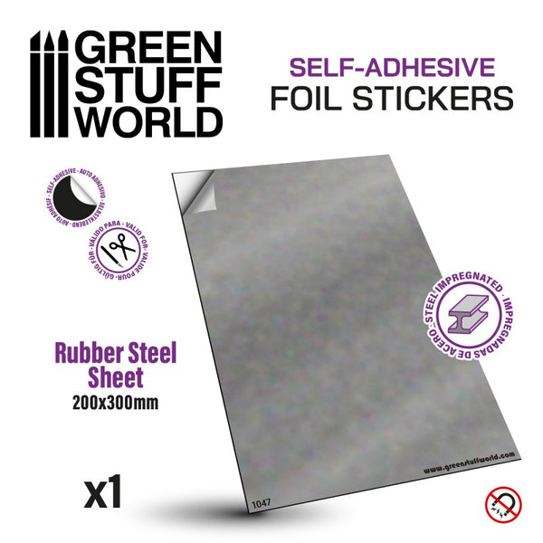 GREEN STUFF WORLD Rubber Steel Sheet - Self Adhesive
