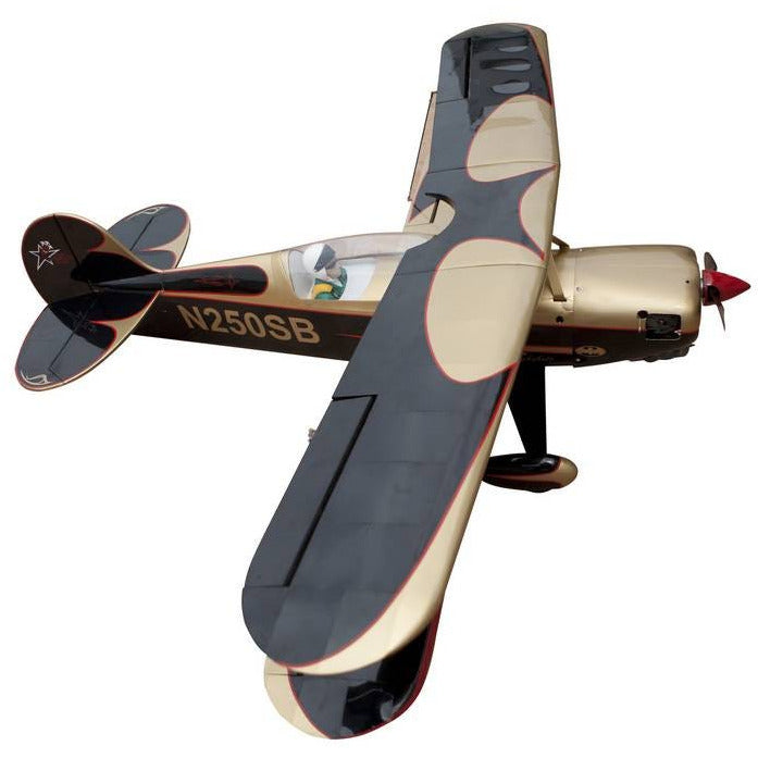 SEAGULL MODELS Steen Skybolt RC Bi-Plane, 15cc ARF, Black Gold