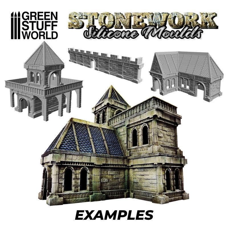 GREEN STUFF WORLD Silicone Moulds - Stonework